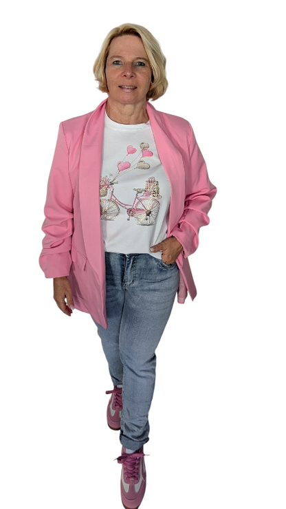 T-Shirt "Bike + Balloon" pink