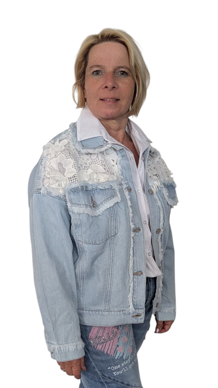 Jeansjacke "Spitze"