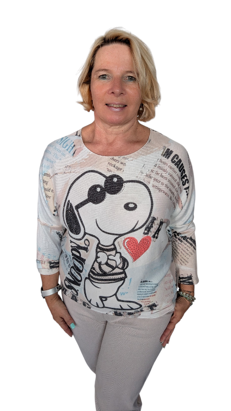 Shirt "Snoopy" creme beige