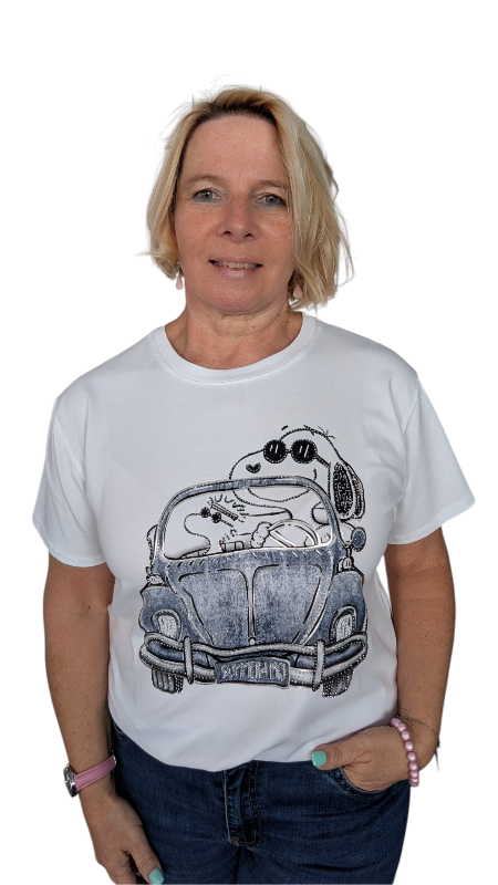 T-Shirt Snoopy VW jeansblau
