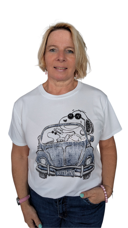 T-Shirt Snoopy VW jeansblau