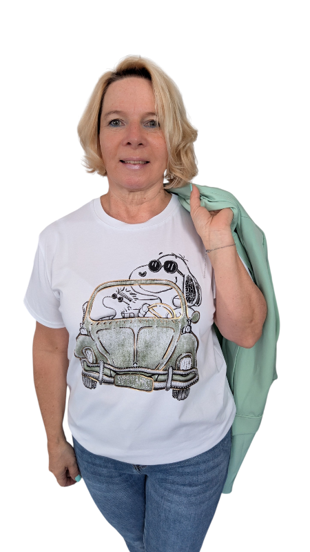 T-Shirt Snoopy VW khaki