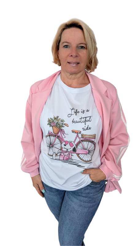 T-Shirt Snoopy "Fahrrad"