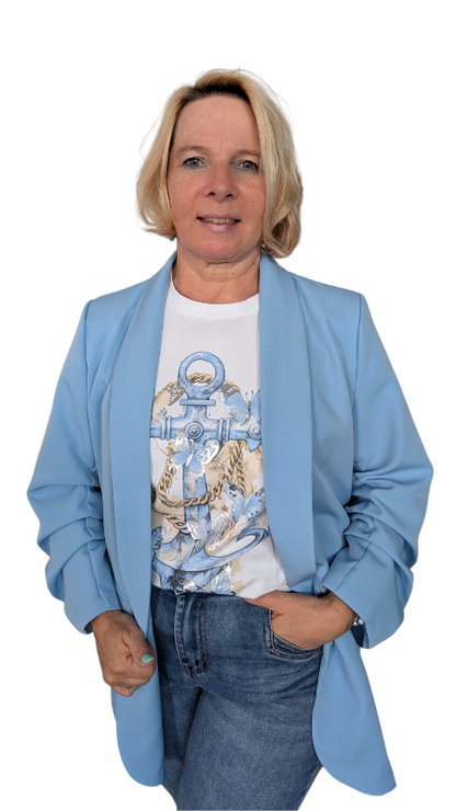 T-Shirt "Anker" hellblau