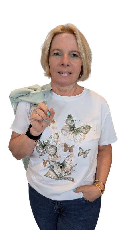 T-Shirt "Butterfly" khaki