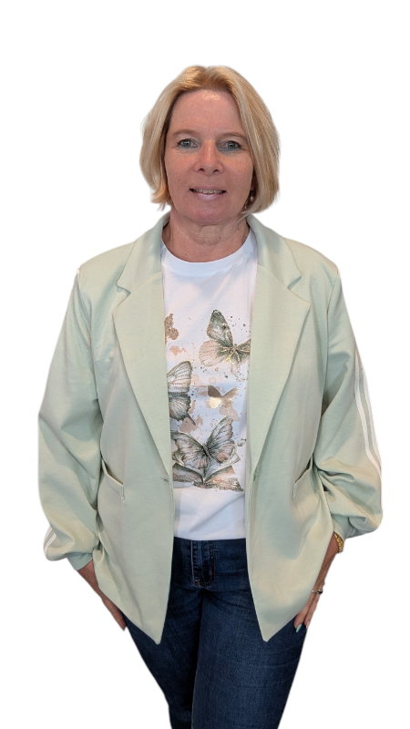 Blazer "Stripes" lindgrün