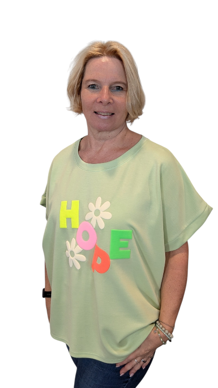 Shirt "Hope" limettengrün