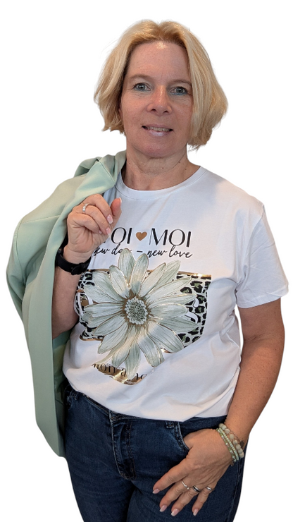 T-Shirt "Toi Moi" lindgrün