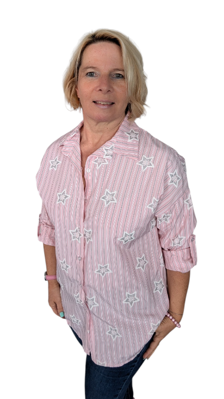 Bluse "Grey star" rosa