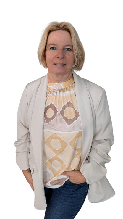 Top "Ella" gelb creme braun