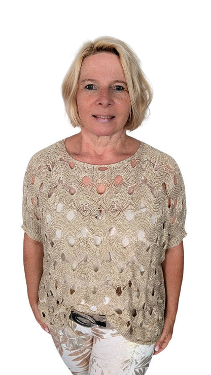 Strick Pullover Kurzarm "Goldie"