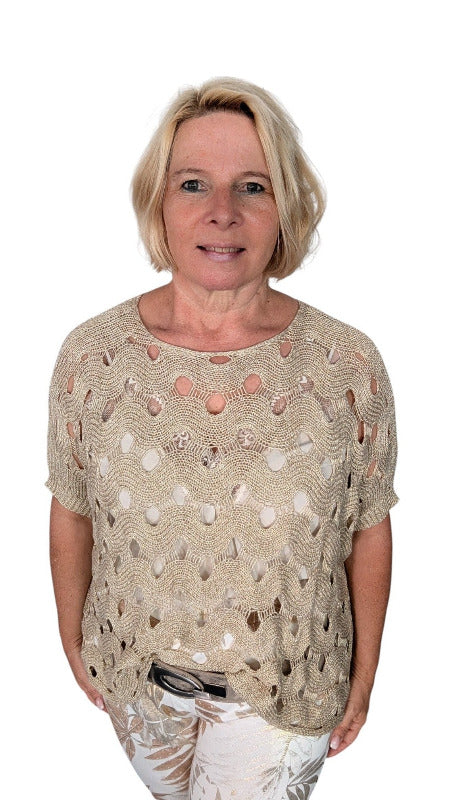 Strick Pullover Kurzarm "Goldie"