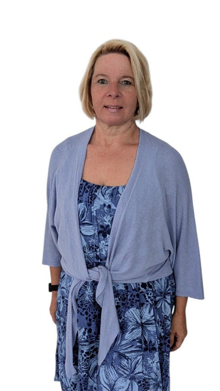 Jacke zum Binden "Valina" hellblau