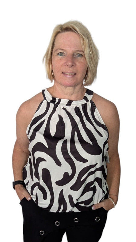 Top "Ella" schwarz weiß