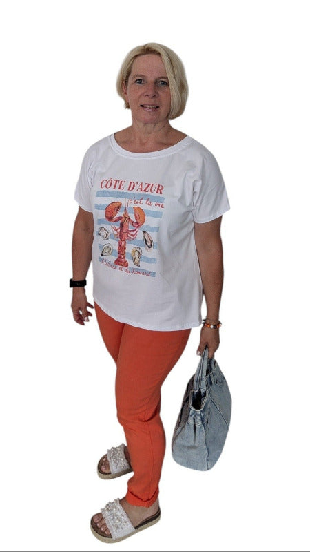 Joggpant orange lang