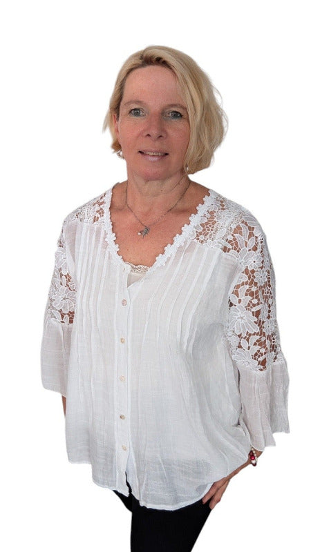 Bluse "Bali" weiß