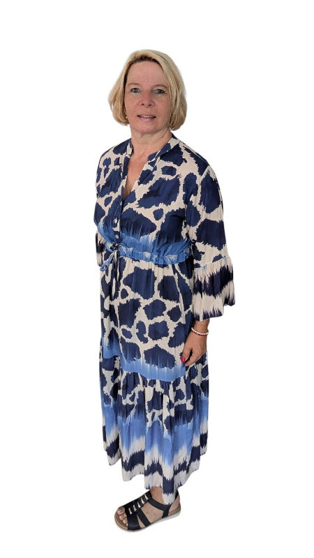 Kleid "Korfu" blau creme