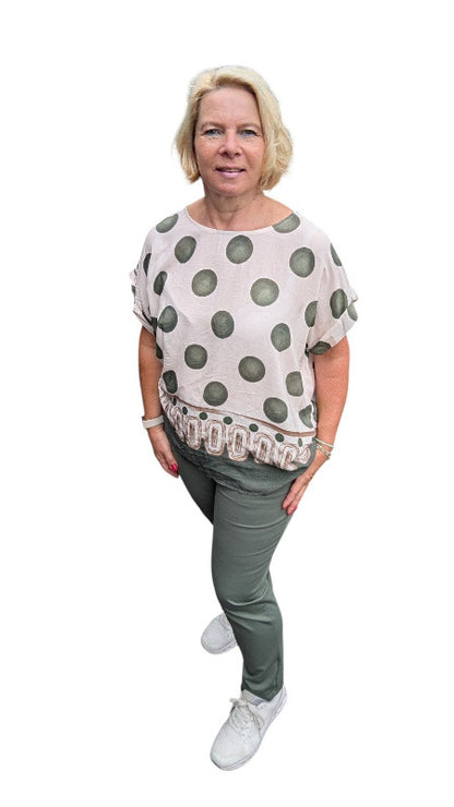 Hose "Clara" khaki