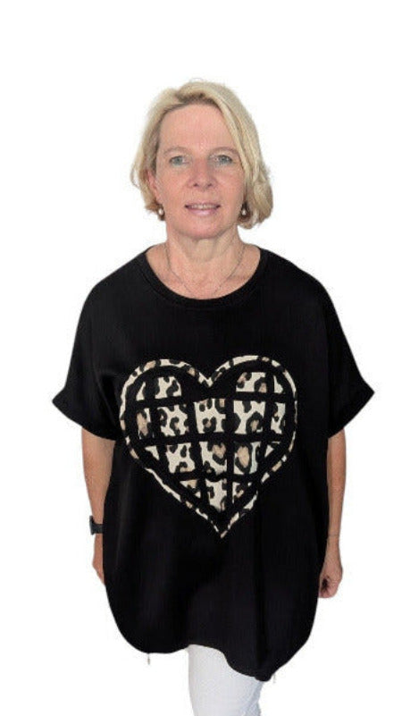 T-Shirt "Herz" schwarz