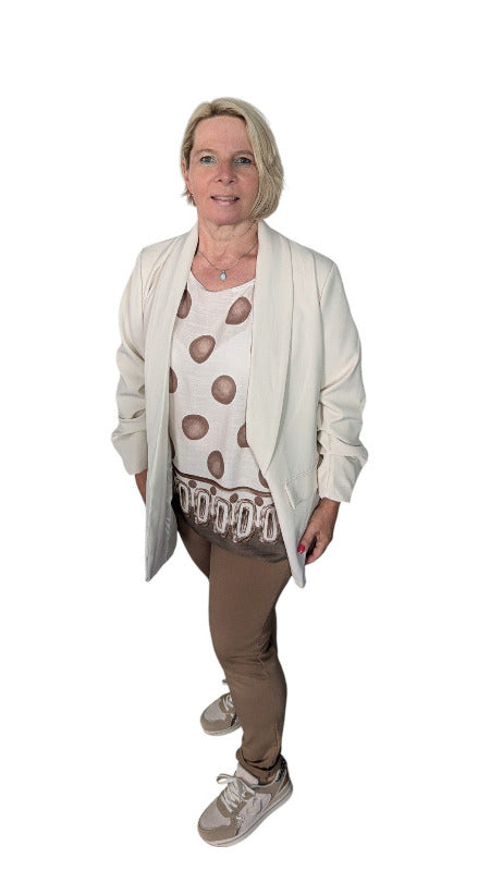 T-Shirt "Point" cappucchino creme