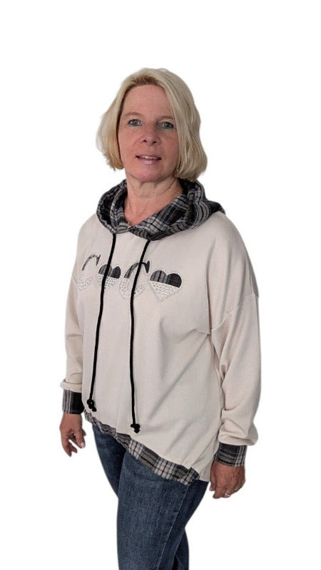 Hoody "Coco" in creme