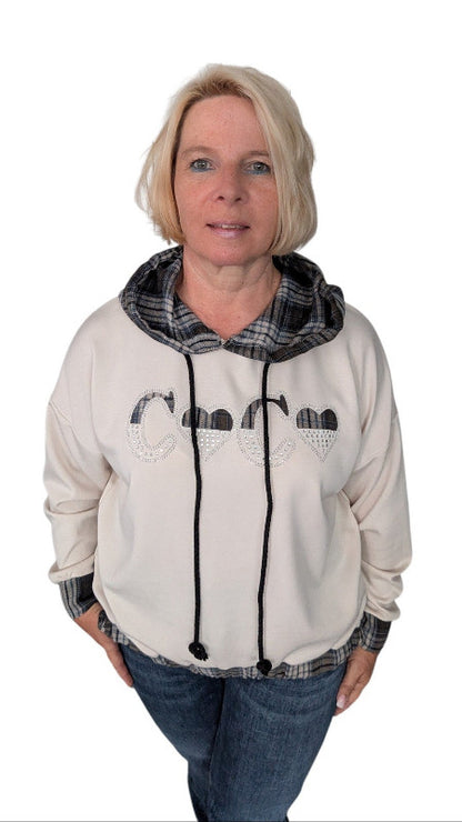 Hoody "Coco" in creme