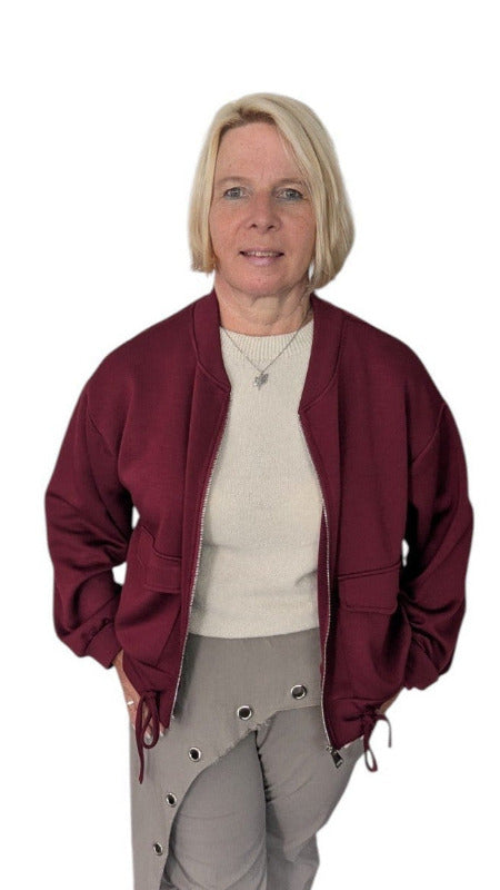 Blouson "Alison" bordeaux