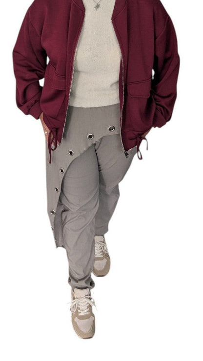 Joggpant "Borchie" taupe
