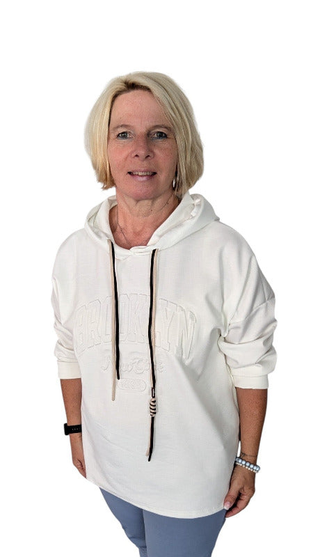 Hoody "Brooklyn" creme-weiß