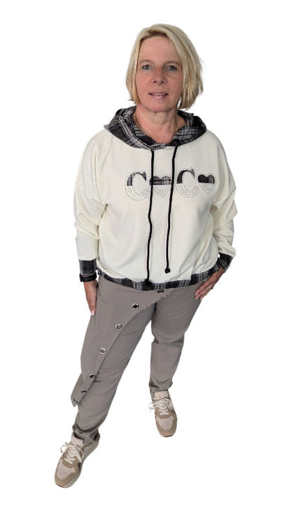 Joggpant "Borchie" taupe