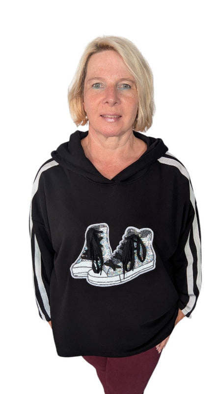Hoodie "Scarpa" schwarz