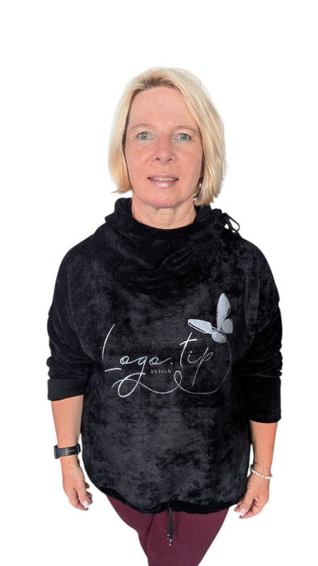 Hoodie "Logo tip" schwarz