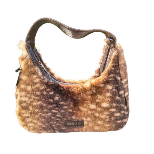 Tasche "Bambi" dunkelbraun weiß