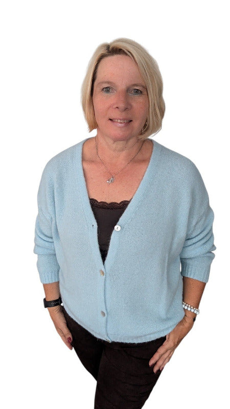 Strickjacke "Celina" hellblau