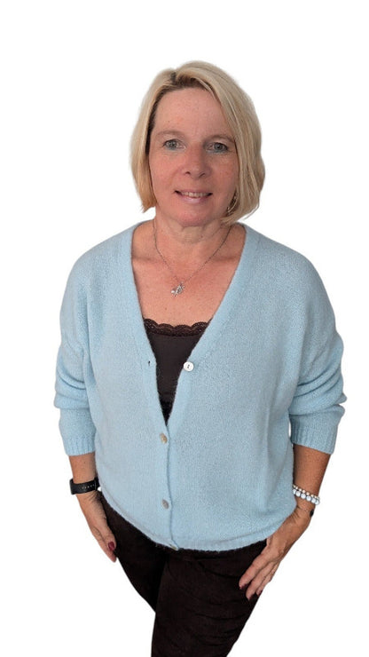 Strickjacke "Celina" hellblau