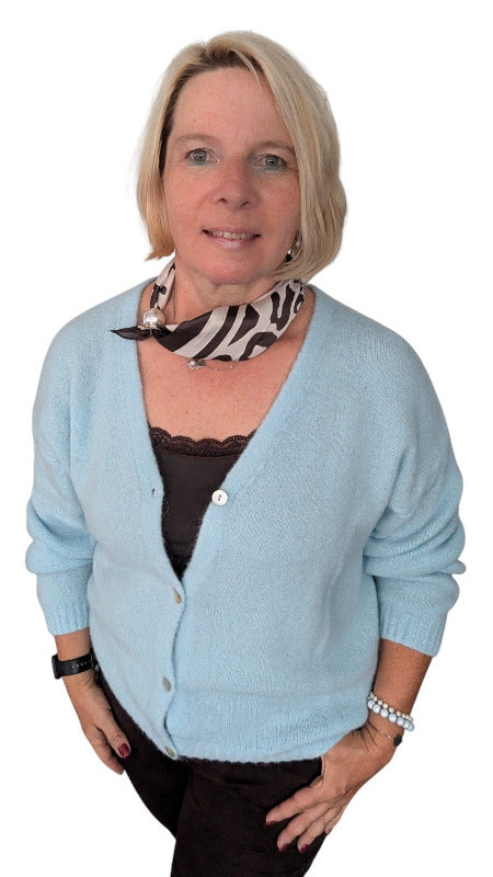 Strickjacke "Celina" hellblau