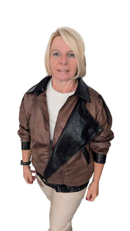 Leder Imitat Jacke "Black Shadow"