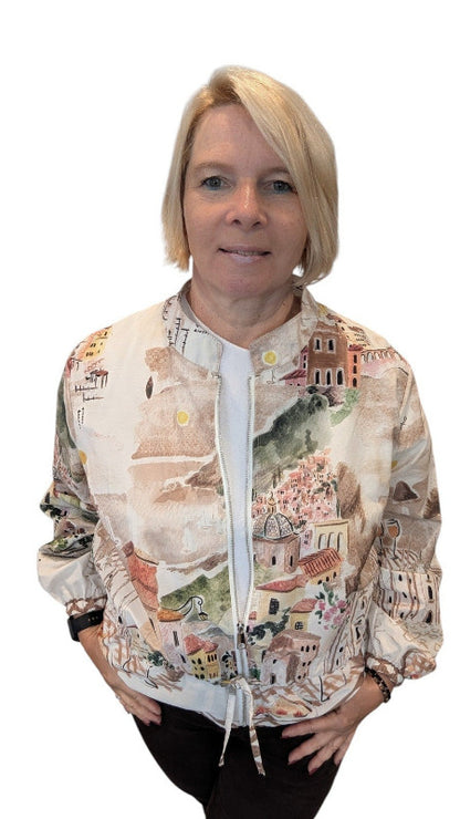 Blusenjacke "Capri" braun bunt