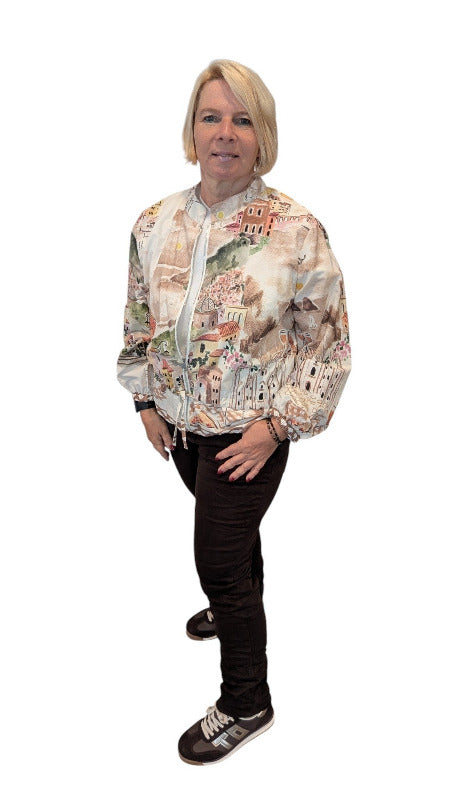Blusenjacke "Capri" braun bunt