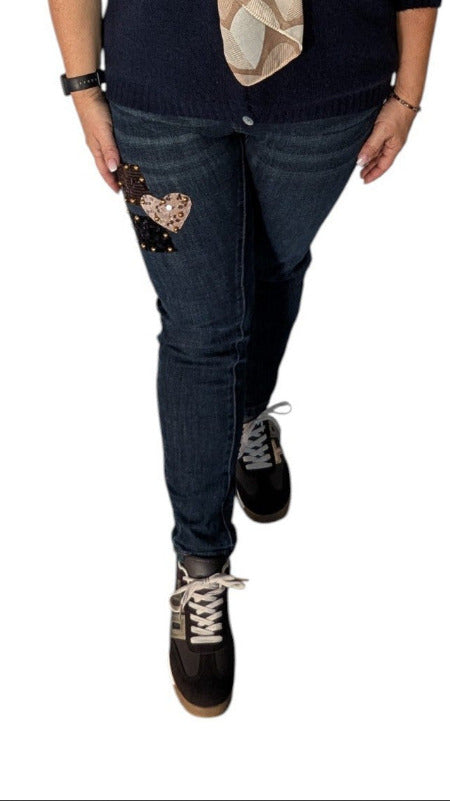Jeans "Pailletten-Patch" von Sexy Woman