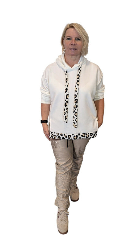 Joggpant Leder Imitat "Francesca" creme