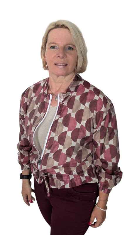 Jacke "Florenz" weinrot creme