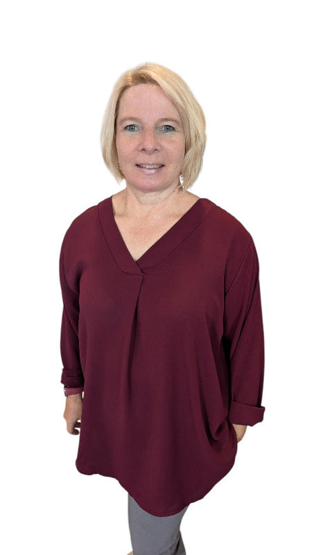 Bluse "Nika" weinrot