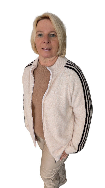 Strickjacke Alpaka Mix "Cara" creme
