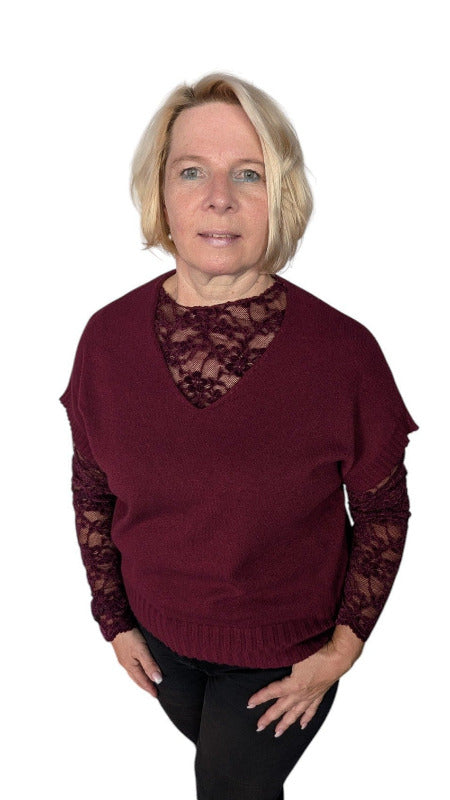 Pullunder "Daisy" weinrot