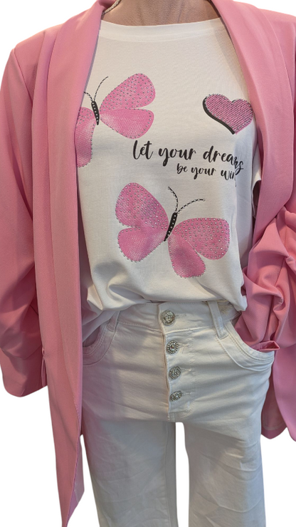 T-Shirt "Butterfly" pink